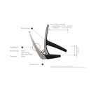 G7th Nashville Capo. Lightweight Spring Capo , Black Finish. Lifetime Warranty