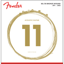 Acoustic Guitar Strings Fender 80/20 Bronze Ball End, 70CL .011-.052