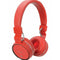 Av Link Wireless Bluetooth Rechargeable Headphones with Built-in FM Radio, Red