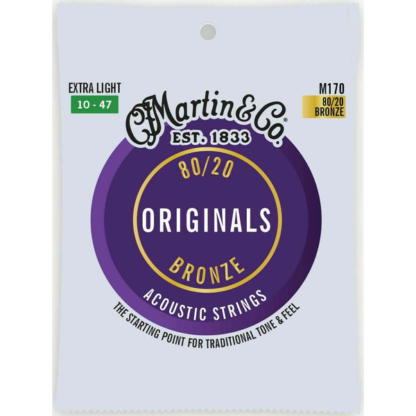 Acoustic Guitar Strings By Martin M170 Bronze Extra Light 10-47