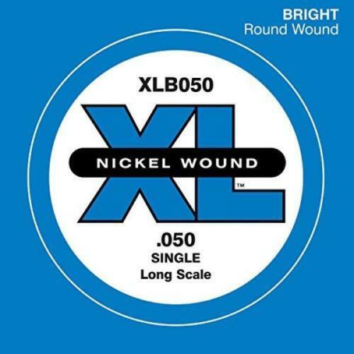 D'Addario XLB050 Nickel Wound Bass Guitar Single String, Long Scale .050
