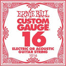 Single Guitar Strings, 6 Pack, 'G' Ernie Ball .016 Custom Gauge