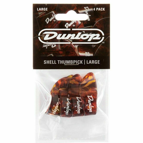 Dunlop Thumb Picks 9023P Shell Finish TPK Large - 4 Pick Player Pack