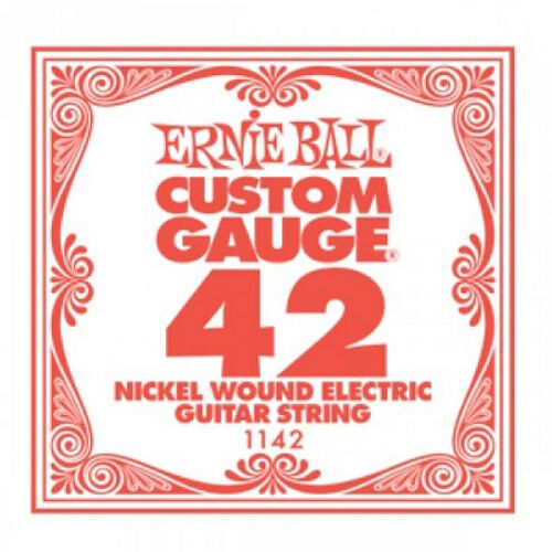 Single Guitar Strings, 6 Pack, 'E' Ernie Ball .42 Nickel Wound