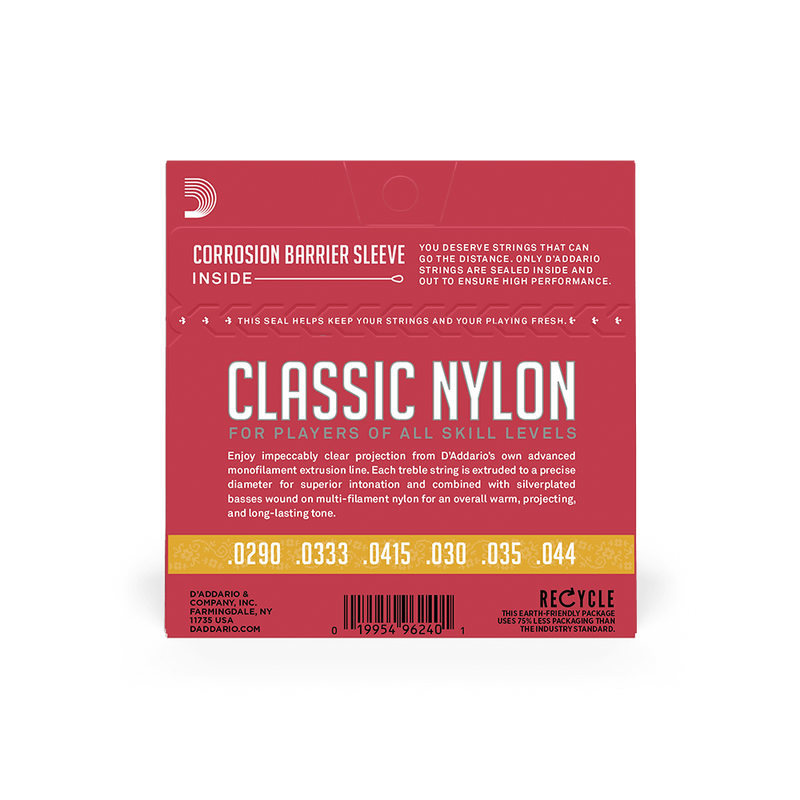 D'Addario EJ27N3/4 Student Classic Nylon Strings, Normal Tension 3/4 Scale