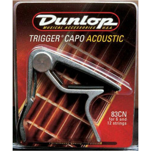 Guitar Capo Dunlop JD-83CN Nickel Trigger Capo Acoustic Guitars, 6 Or 12 String