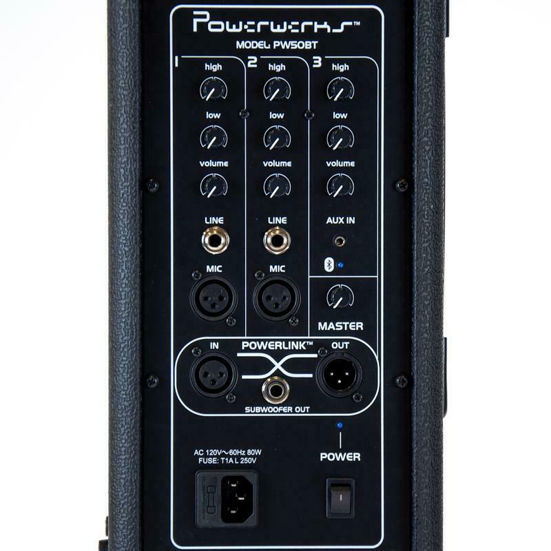 Powerwerks 50 Watt Tower PA Speaker with Bluetooth