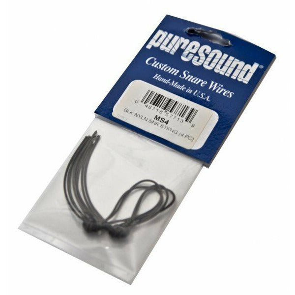 Puresound Snare String MS4, Black/Brown Nylon, 4 Pieces.Attaches Snare Wires.