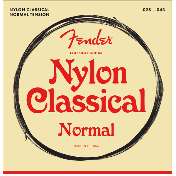 Fender Nylon Classical Acoustic Strings,Tie End,Gauges .028-.043. p/n 0730100400