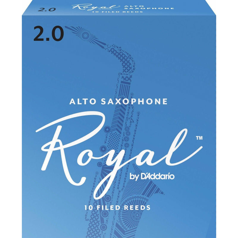 Royal by D'addario 2.0 Strength Reeds for Alto Sax Pack of 10  RJB1020
