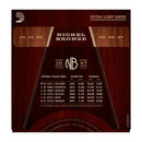 D'addario NB1047 Nickel Bronze Acoustic Guitar Strings, Extra Light, 10-47