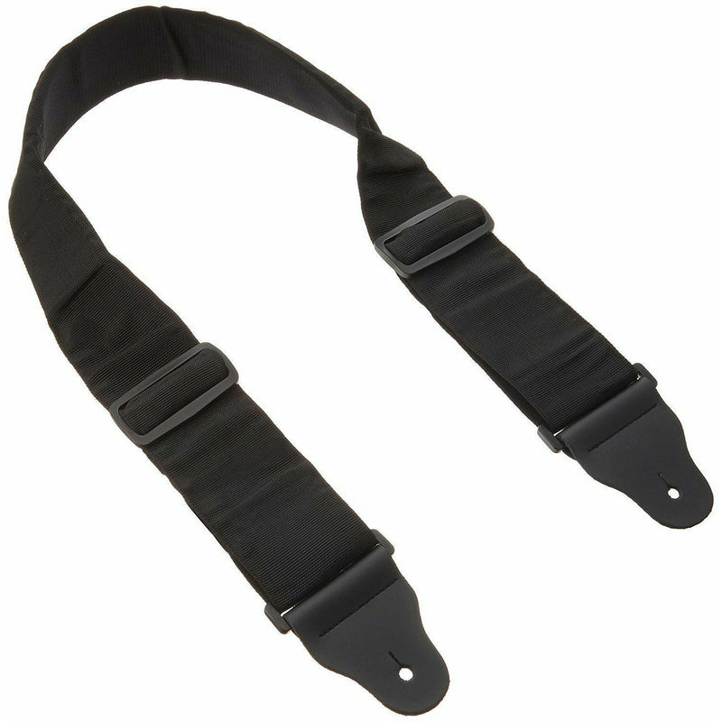 Guitar Strap Padded For Extra Support, 3" Wide, Black Nylon, D'Addario P/N74T000