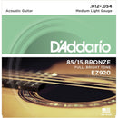 D'addario EZ920 Bronze Acoustic Guitar Strings.Gauge 12, 16, 25w, 34w, 44w, 54w