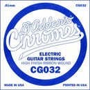 D'Addario CG032 Chrome Flatwound Electric Guitar Single Strings Gauge 032 5 Pack