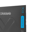 D'Addario XTABR1253 Acoustic Guitar Strings, 80/20 Bronze Light 12-53