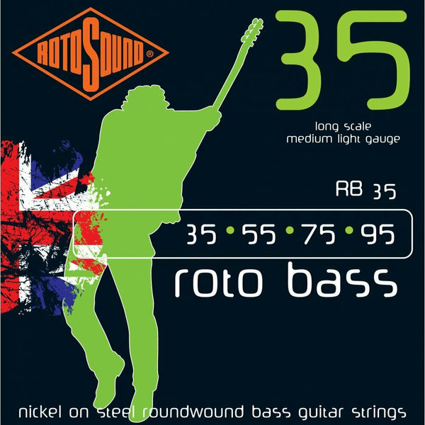 Rotosound RB35 Roto Bass Nickel on Steel Roundwound Bass Guitar Strings 35-95 LS