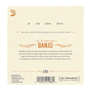Banjo Strings D'Addario EJ63 Tenor .Gauges. 009, 016, 023w, 030. Loop End