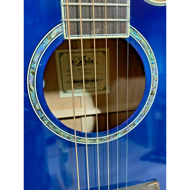 ARIA FET-01STD SBL - Elecord Electro-Acoustic Guitar Blue Shade Finish EX DEMO