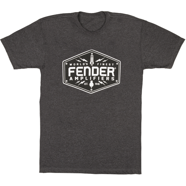 Fender Amplifiers Logo T Shirt Dark Green Large P/N 9194010517