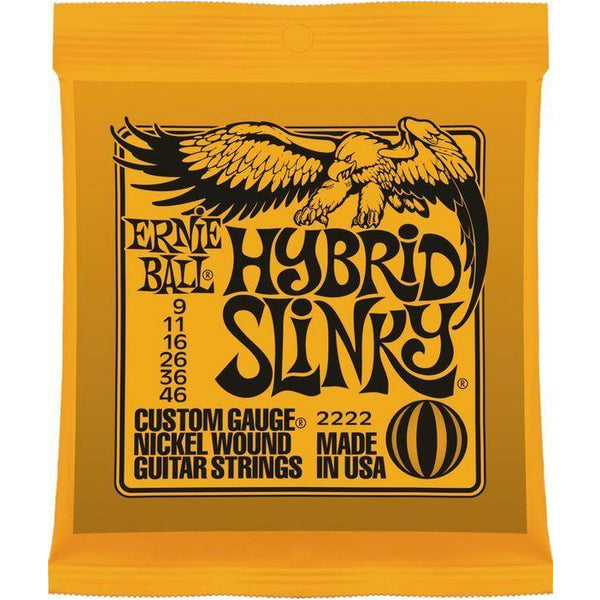 Hybrid Slinky 09-42 Electric Guitar Strings Ernie Ball 2222