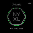 D'Addario NYNW066 NYXL Nickel Wound Electric Guitar Single String, X 2 Strings