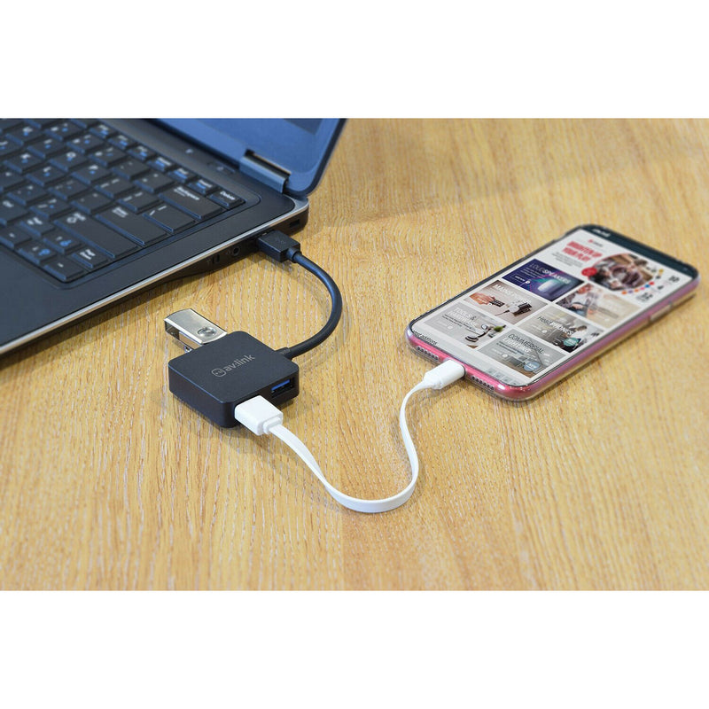 AV:Link 4 Port Super Speed USB 3.0 Hub Add Up To 4 Devices To Your Laptop