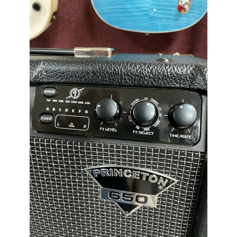 Fender Dyna-Touch III Princeton 650 Electric Guitar Amplifier + Cover + Switch