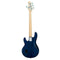 Sterling by Music Man Sub Ray4 Electric Bass Guitar, Trans Blue Satin