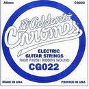 D'Addario CG022 Chrome Flatwound Electric Guitar Single Strings Gauge 022 5 Pack