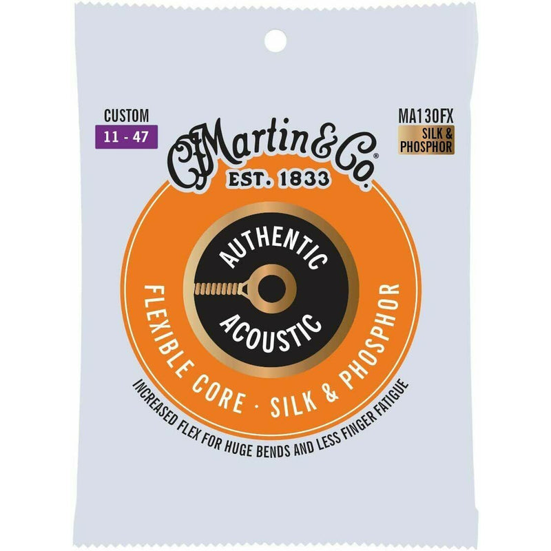 3 x Acoustic Guitar Strings By Martin Authentic Acoustic MA130FX  11-47