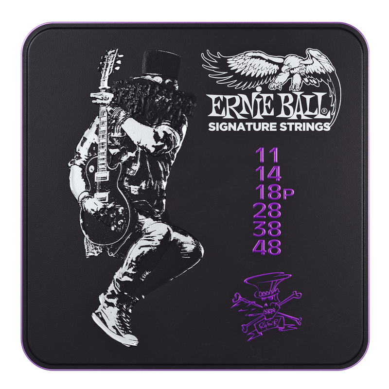Slash Limited Edition Strings In Collectible Tin. Ernie Ball, Paradigm 11's x 3.