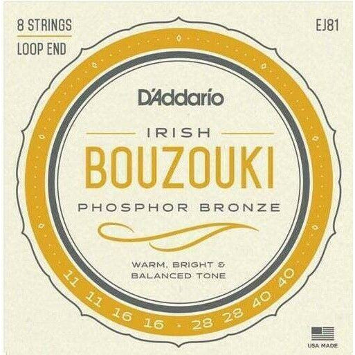 D'Addario EJ81 Phosphor Bronze Bouzouki Irish 11-40 Gauge Strings