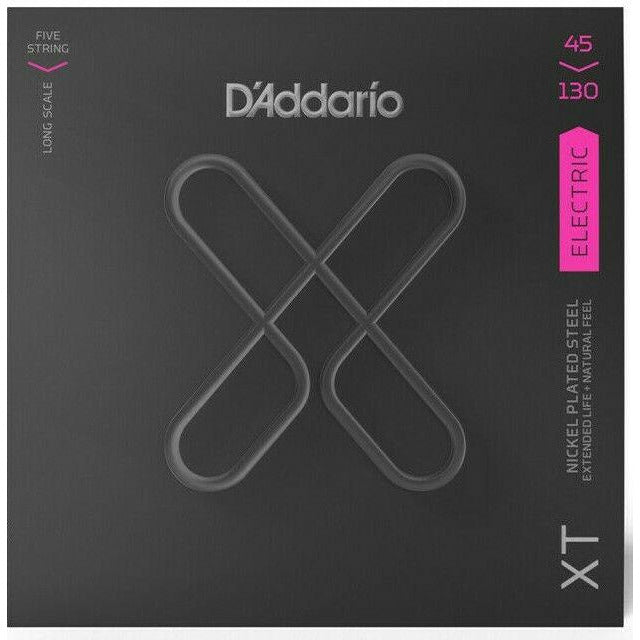 D'Addario XTB45130 Nickel Plated Steel Bass Strings Light Long Scale 45-130