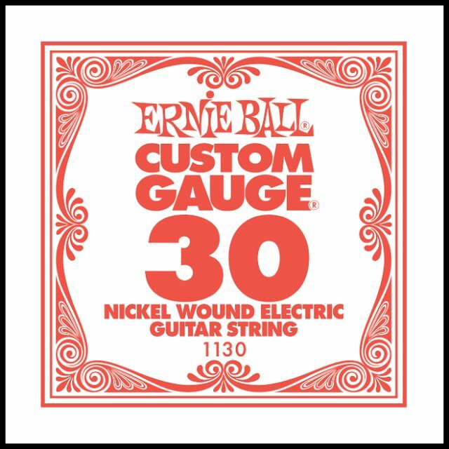 Single Guitar Strings, 6 Pack, 'D' / 'A' Ernie Ball .30 Nickel Wound
