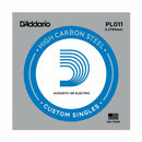5 X D'ADDARIO PLAIN STEEL SINGLE GUITAR PL011.Electric or Acoustic 5 Pack