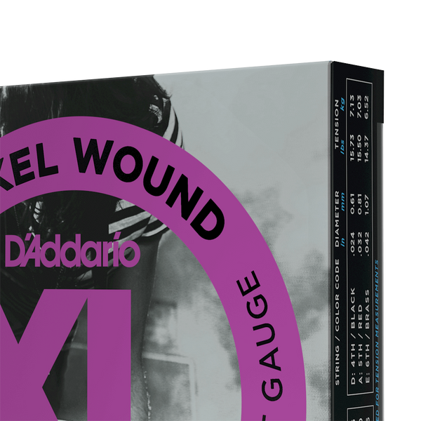 EXL1203D D'Addario 3 Pack Nickel Wound Electric Guitar Strings 9-42 (3 Set Pack)