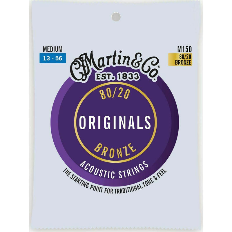 Acoustic Guitar Strings Twin Pack By Martin & Co, M150 Bronze Medium