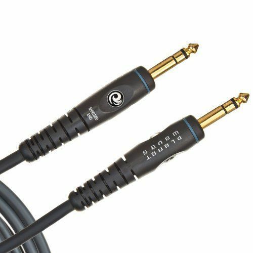 D'Addario PW-GS-10 Custom Series Stereo TRS Cables 10'.Lifetime Warranty