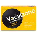 Vocalzone Pastilles Honey And Lemon Flavour Pack of 24. Helps Keep A Clear Voice