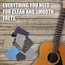 Fret Polishing Kit For Cleaning & Maintenance, 10 Piece Kit For All Fret Types
