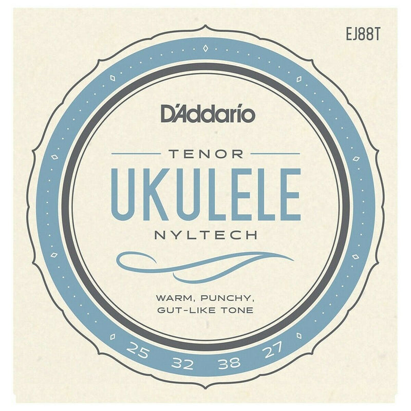 Tenor Ukulele Strings By D'Addario EJ88T Nyltech. Warm, Punchy Tone.