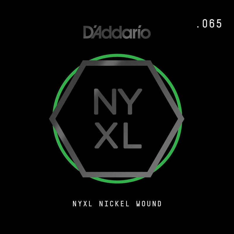 D'Addario NYNW065 NYXL Nickel Wound Electric Guitar Single String, X 2 Strings