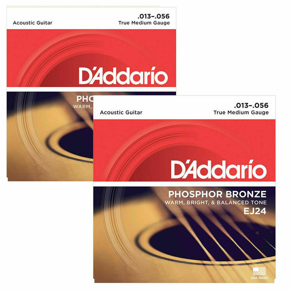 DADGAD Tuning. 2 x SETS D'Addario EJ24 Phosphor Bronze. Optimised For DADGAD