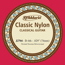 D'Addario J2704 Classic Silver Wound Nylon 4th (D) String for Classic Guitar X5