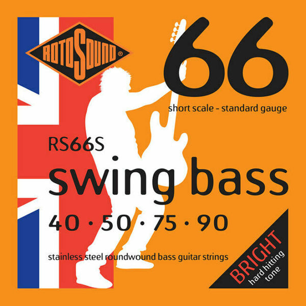 Rotosound RS66S Swing Bass Guitar Set Stainless Steel Round wound 40-90 Gauge