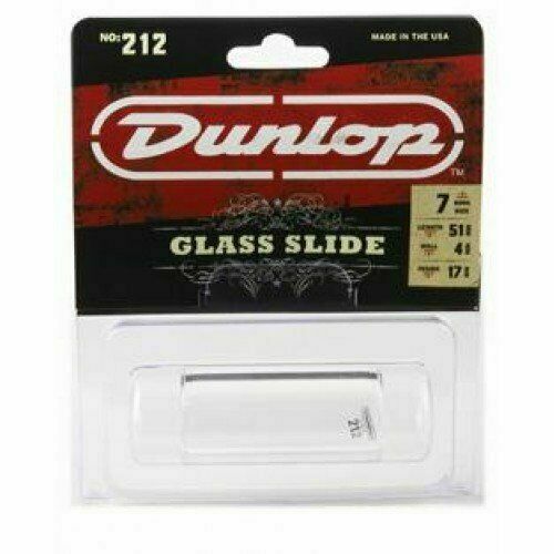 Dunlop 212 Guitar Slide, Pyrex, Heavy Wall Short-Small, Ring Size 7