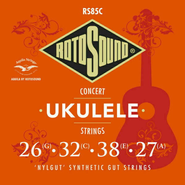 Rotosound Concert Uke Ukulele Strings Nylgut GCEA RS85C,Made by Aquila In Italy