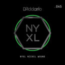 D'Addario NYNW045 NYXL Nickel Wound Electric Guitar Single String, X 2 Strings