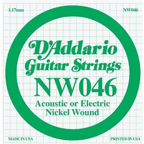D'Addario Nickel Wound Single Guitar Strings 5 X 046.P/No:-NW046