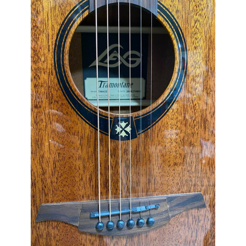 LAG T98ACE Tramontane Auditorium Electro Acoustic Guitar + Gig Bag